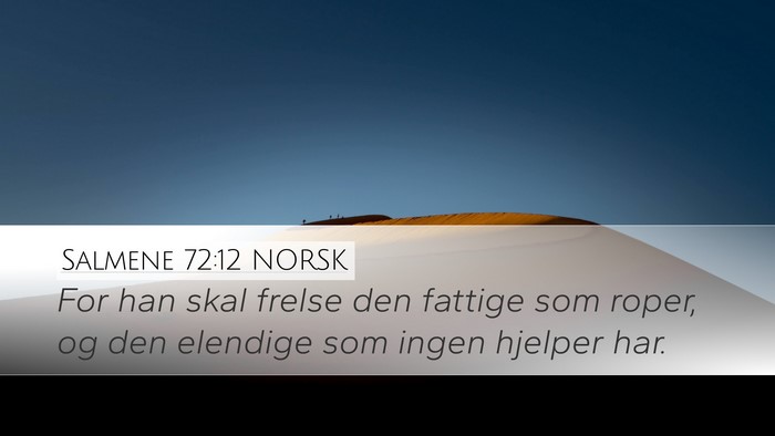 Salmene 72:12 NORSK Bible Verse Image