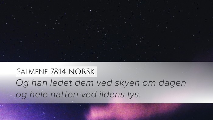 Salmene 78:14 NORSK Bible Verse Image