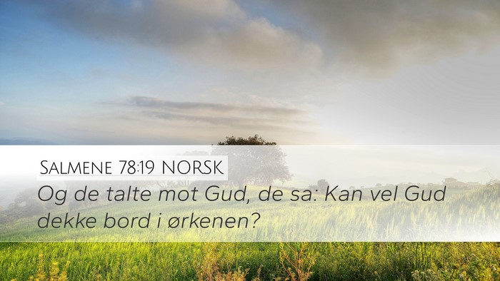 Salmene 78:19 NORSK Bible Verse Image