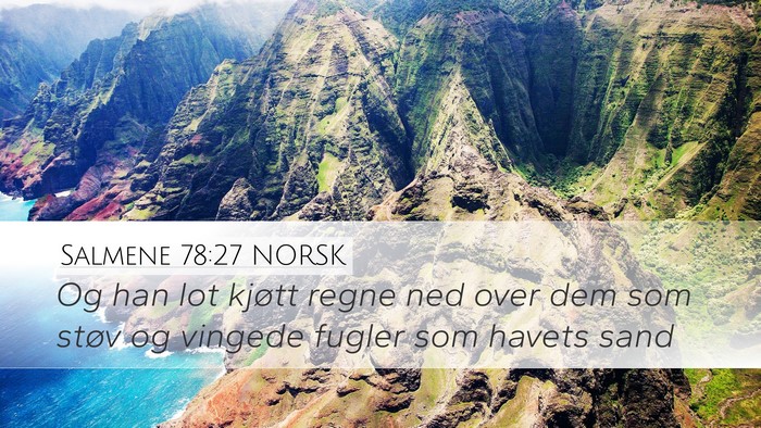 Salmene 78:27 NORSK Bible Verse Image