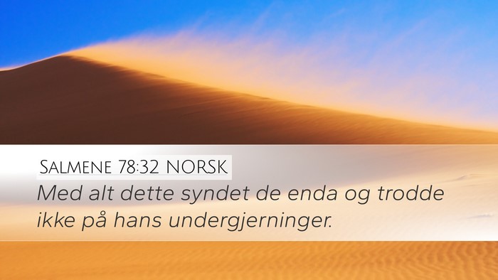 Salmene 78:32 NORSK Bible Verse Image