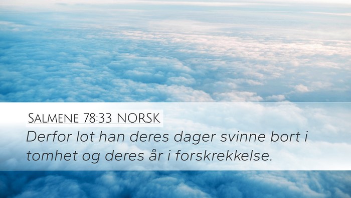 Salmene 78:33 NORSK Bible Verse Image