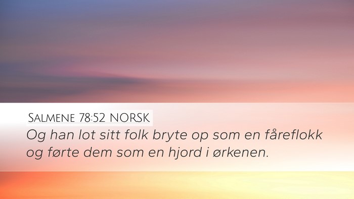 Salmene 78:52 NORSK Bible Verse Image