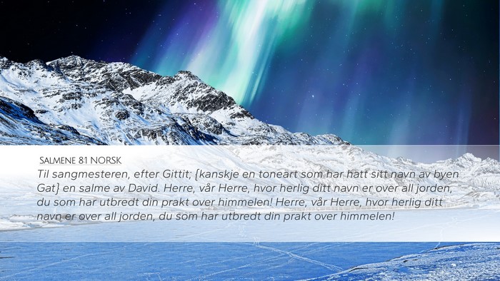 Salmene 8:1 NORSK Bible Verse Image
