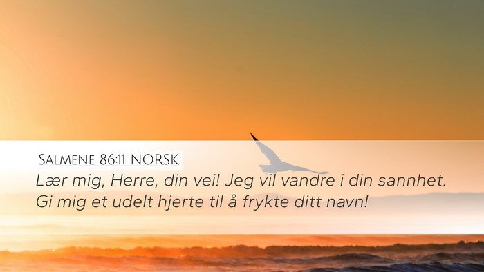 Salmene 86:11 NORSK Bible Verse Image