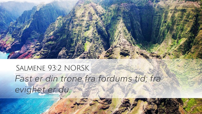 Salmene 93:2 NORSK Bible Verse Image