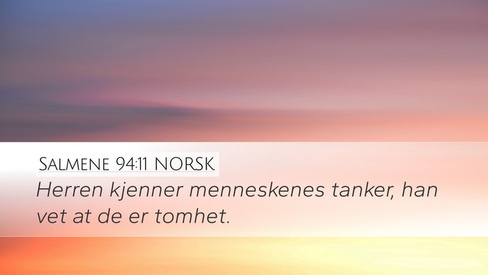 Salmene 94:11 NORSK Bible Verse Image