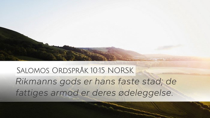 Salomos Ordspråk 10:15 NORSK Bible Verse Image