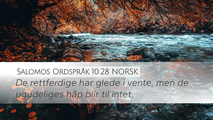 Salomos Ordspråk 10:28 NORSK Bible Verse Image