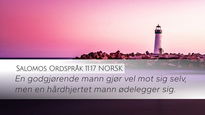 Salomos Ordspråk 11:17 NORSK Bible Verse Image