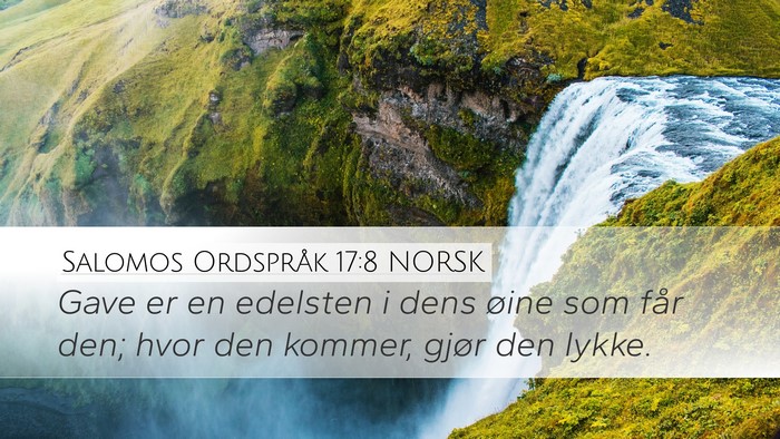 Salomos Ordspråk 17:8 NORSK Bible Verse Image