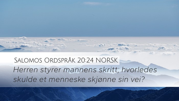 Salomos Ordspråk 20:24 NORSK Bible Verse Image