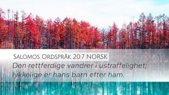 Salomos Ordspråk 20:7 NORSK Bible Verse Image