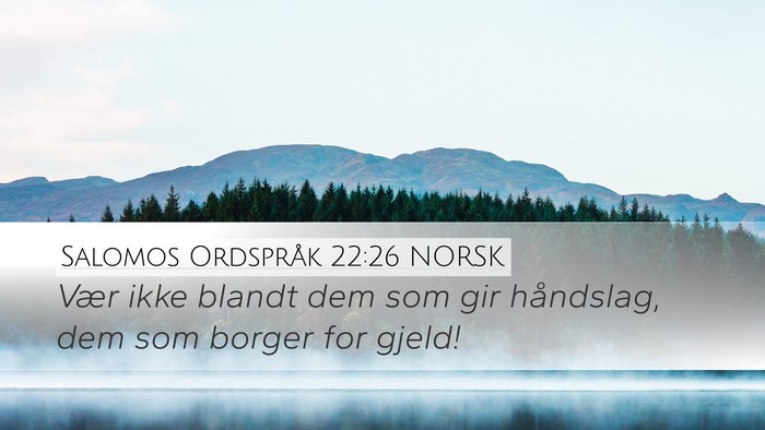 Salomos Ordspråk 22:26 NORSK Bible Verse Image
