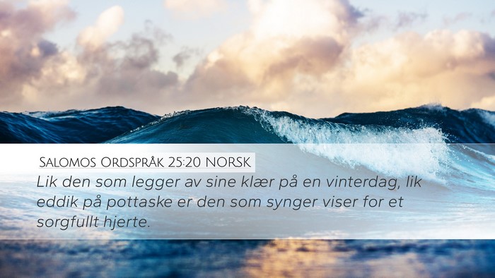 Salomos Ordspråk 25:20 NORSK Bible Verse Image
