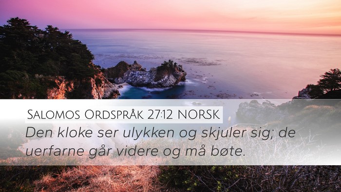 Salomos Ordspråk 27:12 NORSK Bible Verse Image