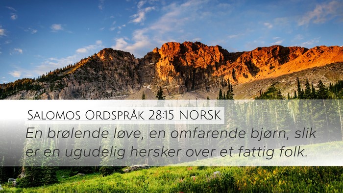 Salomos Ordspråk 28:15 NORSK Bible Verse Image