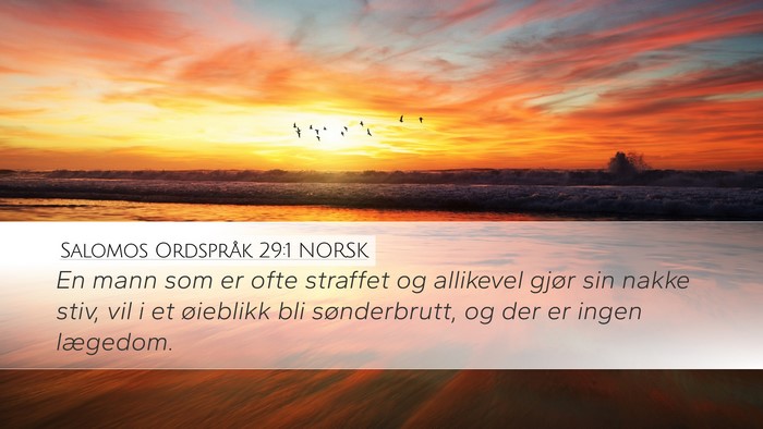 Salomos Ordspråk 29:1 NORSK Bible Verse Image