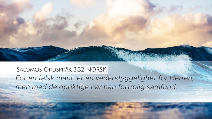 Salomos Ordspråk 3:32 NORSK Bible Verse Image