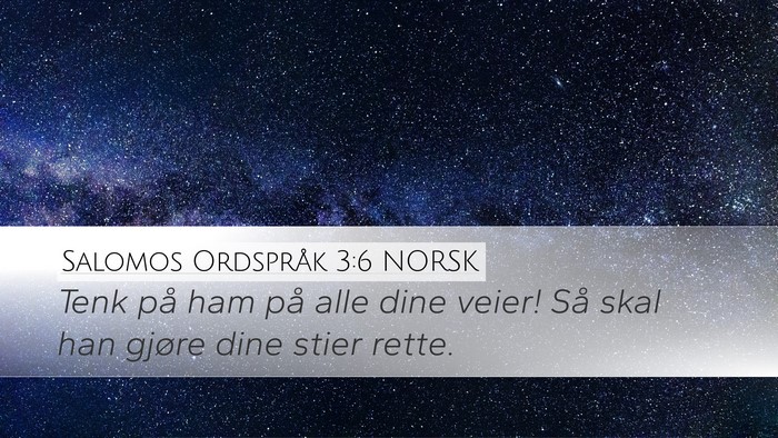 Salomos Ordspråk 3:6 NORSK Bible Verse Image
