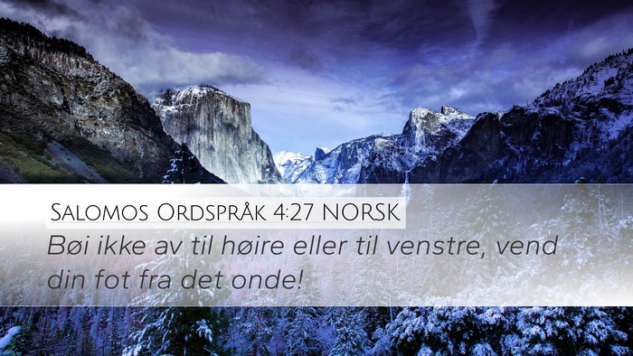 Salomos Ordspråk 4:27 NORSK Bible Verse Image