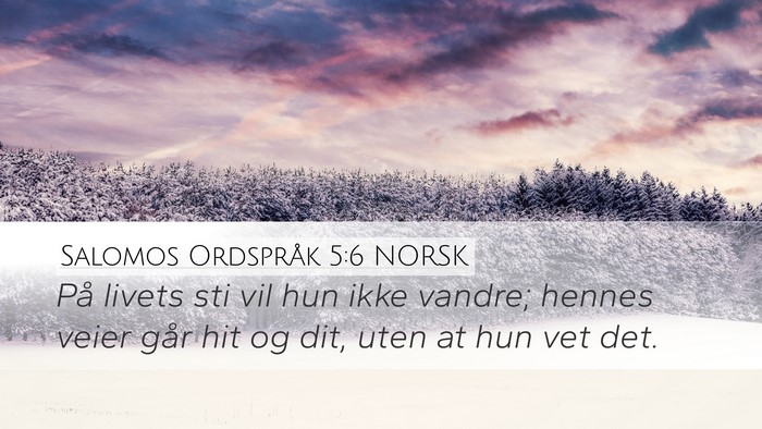 Salomos Ordspråk 5:6 NORSK Bible Verse Image