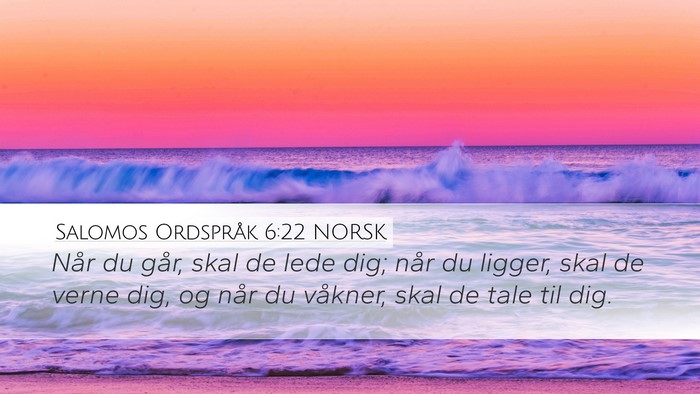 Salomos Ordspråk 6:22 NORSK Bible Verse Image