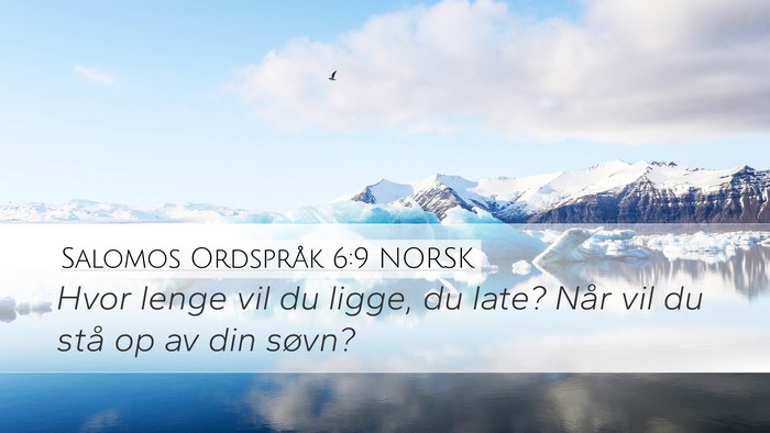 Salomos Ordspråk 6:9 NORSK Bible Verse Image