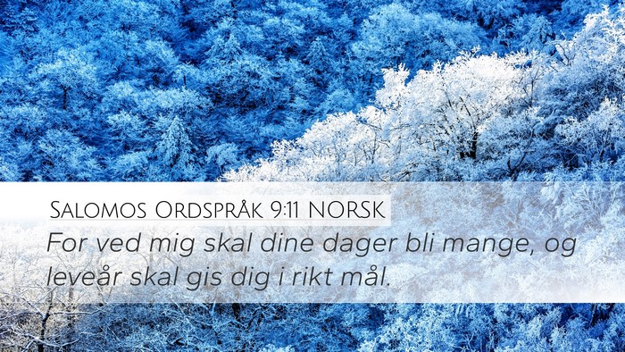 Salomos Ordspråk 9:11 NORSK Bible Verse Image