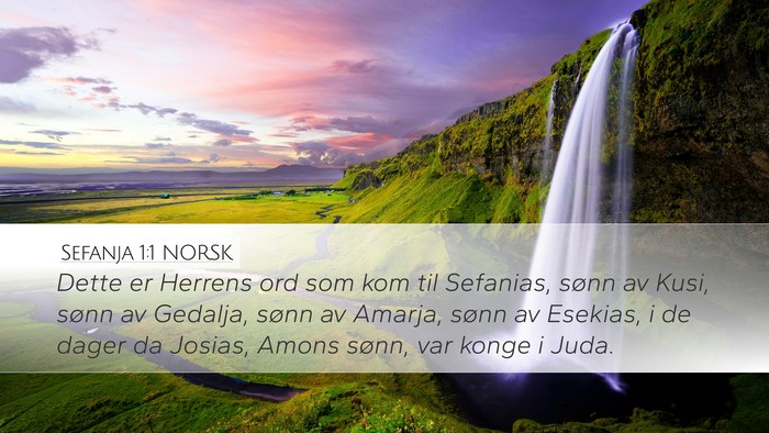 Sefanja 1:1 NORSK Bible Verse Image