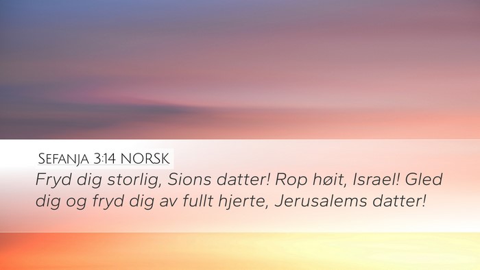 Sefanja 3:14 NORSK Bible Verse Image