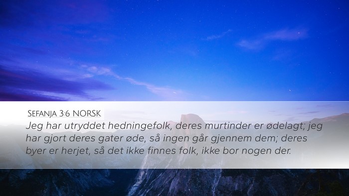 Sefanja 3:6 NORSK Bible Verse Image