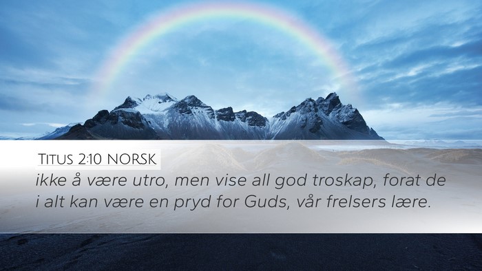 Titus 2:10 NORSK Bible Verse Image