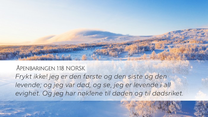 Åpenbaringen 1:18 NORSK Bible Verse Image