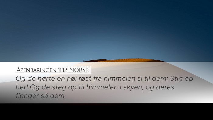 Åpenbaringen 11:12 NORSK Bible Verse Image
