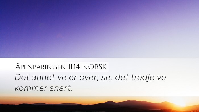 Åpenbaringen 11:14 NORSK Bible Verse Image