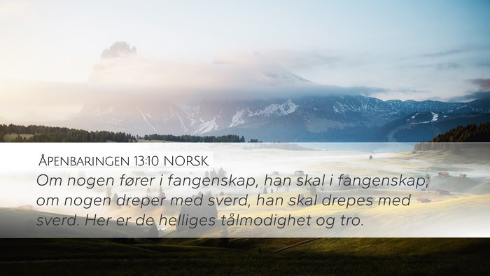 Åpenbaringen 13:10 NORSK Bible Verse Image