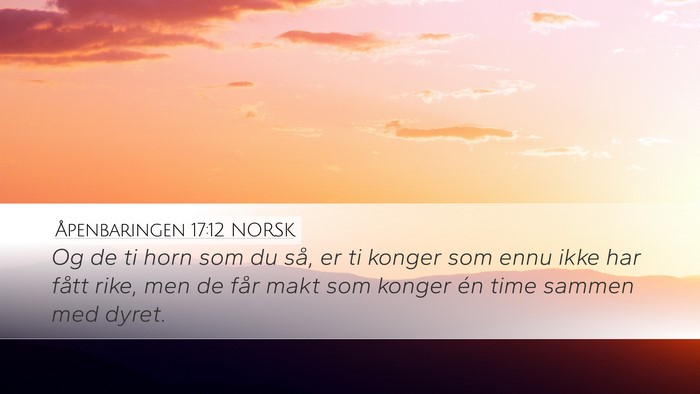 Åpenbaringen 17:12 NORSK Bible Verse Image