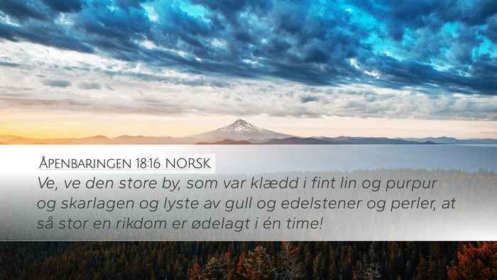 Åpenbaringen 18:16 NORSK Bible Verse Image