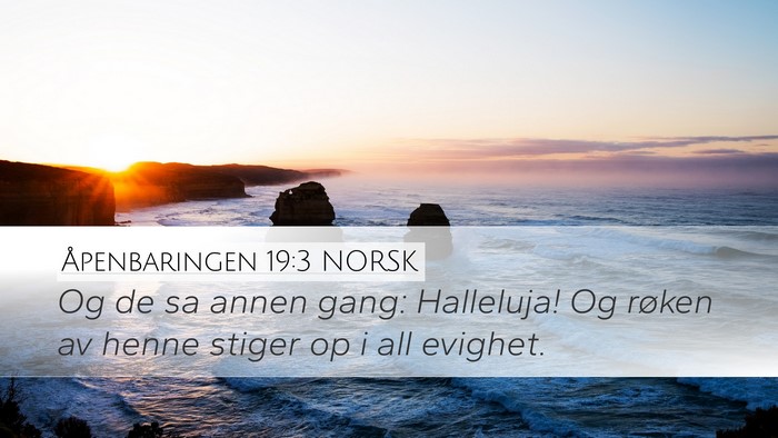 Åpenbaringen 19:3 NORSK Bible Verse Image