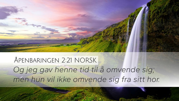 Åpenbaringen 2:21 NORSK Bible Verse Image