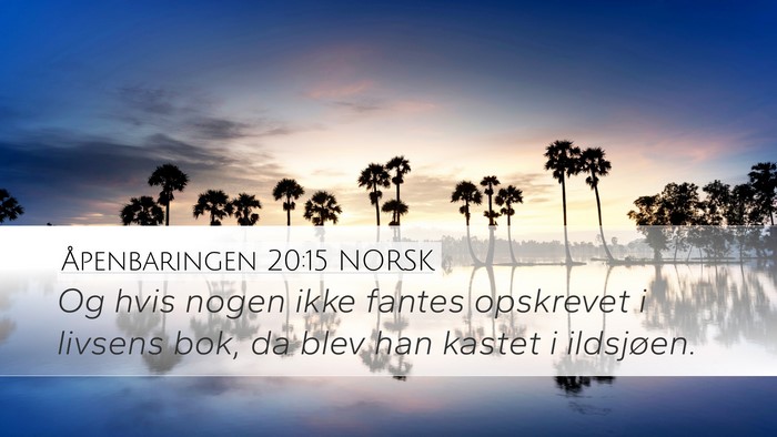 Åpenbaringen 20:15 NORSK Bible Verse Image
