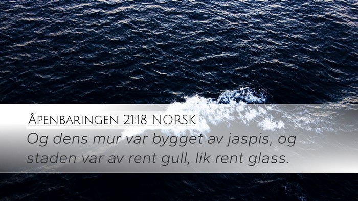 Åpenbaringen 21:18 NORSK Bible Verse Image