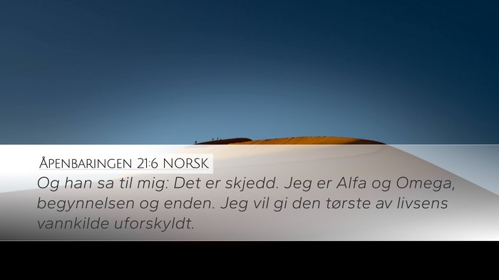 Åpenbaringen 21:6 NORSK Bible Verse Image