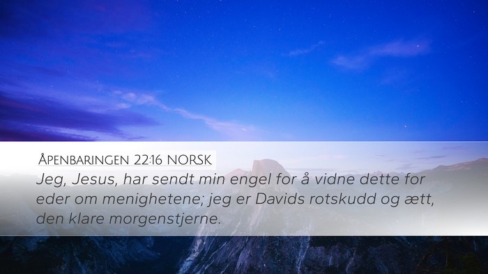 Åpenbaringen 22:16 NORSK Bible Verse Image
