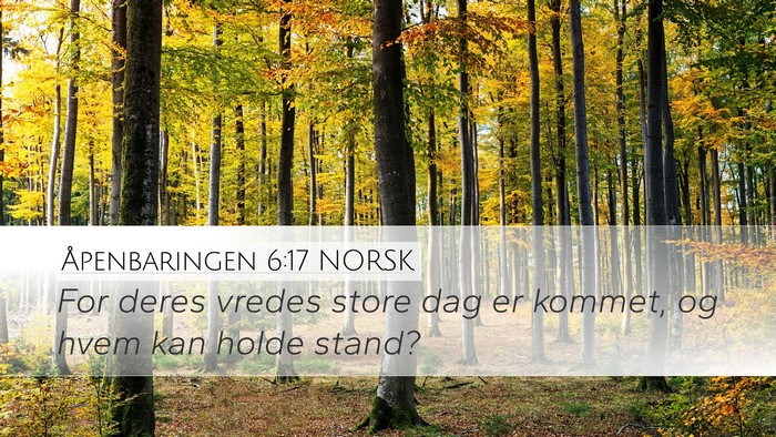 Åpenbaringen 6:17 NORSK Bible Verse Image