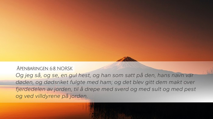 Åpenbaringen 6:8 NORSK Bible Verse Image