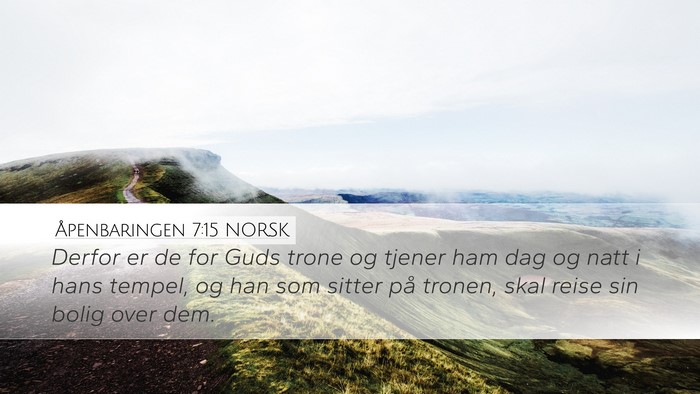 Åpenbaringen 7:15 NORSK Bible Verse Image
