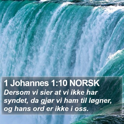 1 Johannes 1:10 NORSK Bible Verse Image