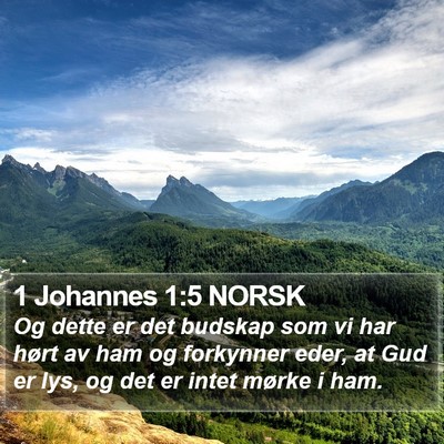1 Johannes 1:5 NORSK Bible Verse Image